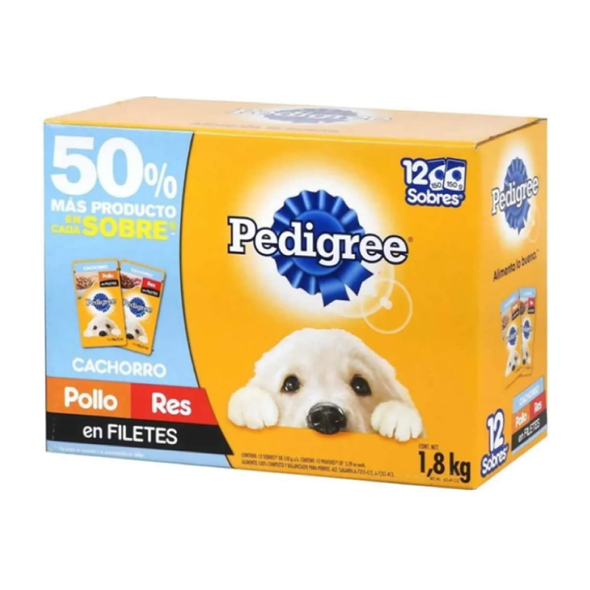 Alimento para Perro Pedigree Cachorro 12 piezas de 150 g c/u