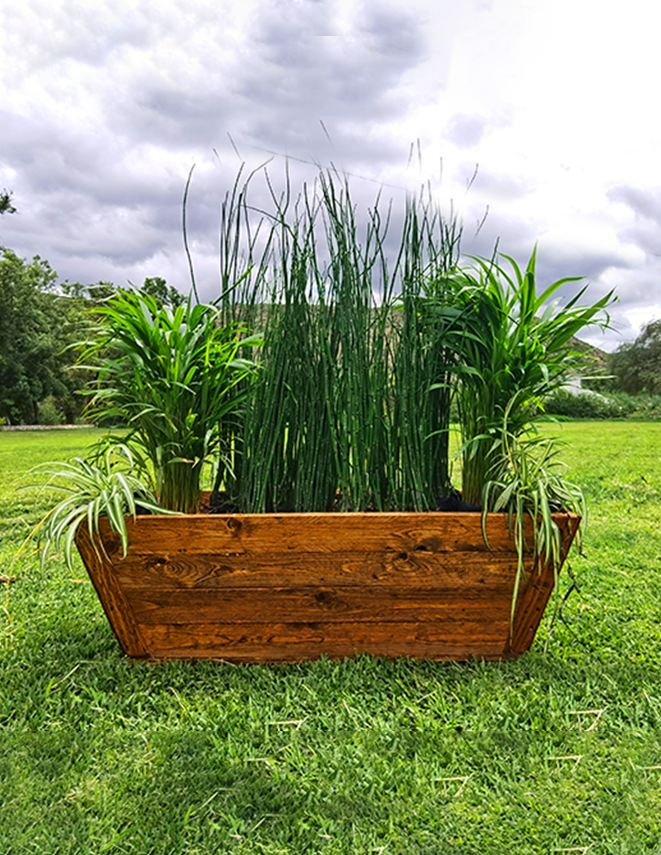 Maceta De Madera Tipo Jardinera Jumbo