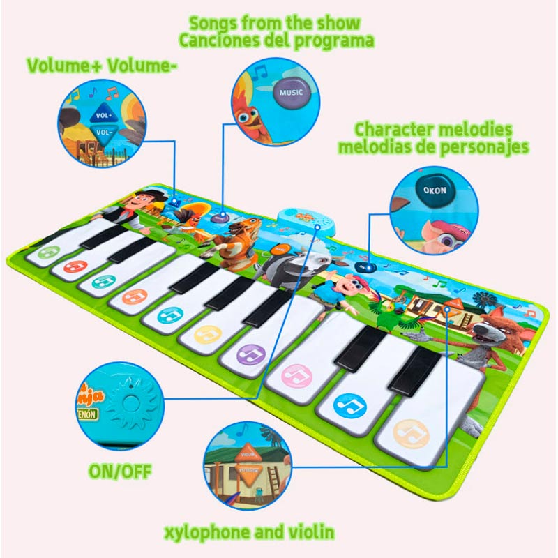 Tapete Musical Con Piano Y Sonido La Granja De Zenón Bebe 