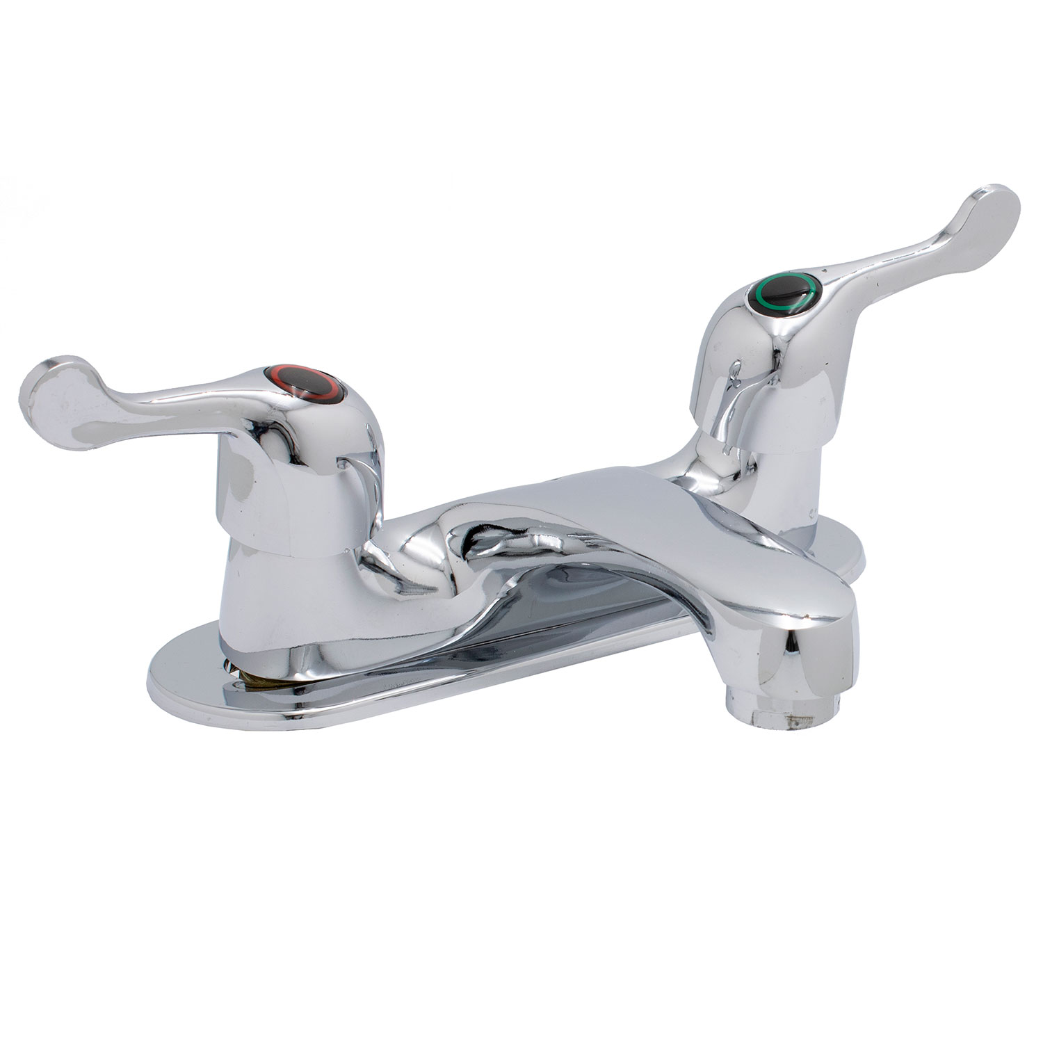 Llave Mezcladora Lavabo Cuerpo Latón Cuello Metal.