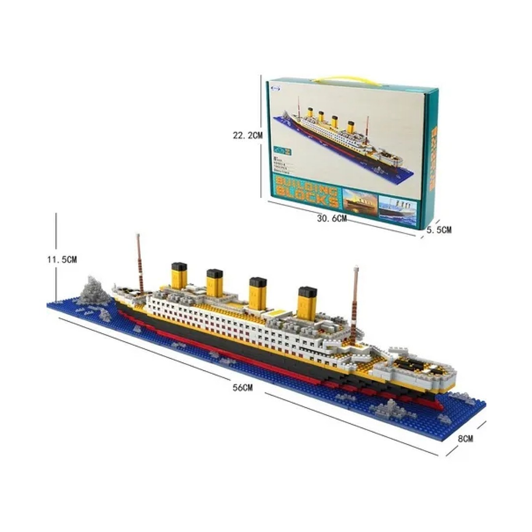 Kit De Bloques De Construcción Para Armar Titanic, 1860 Pzs