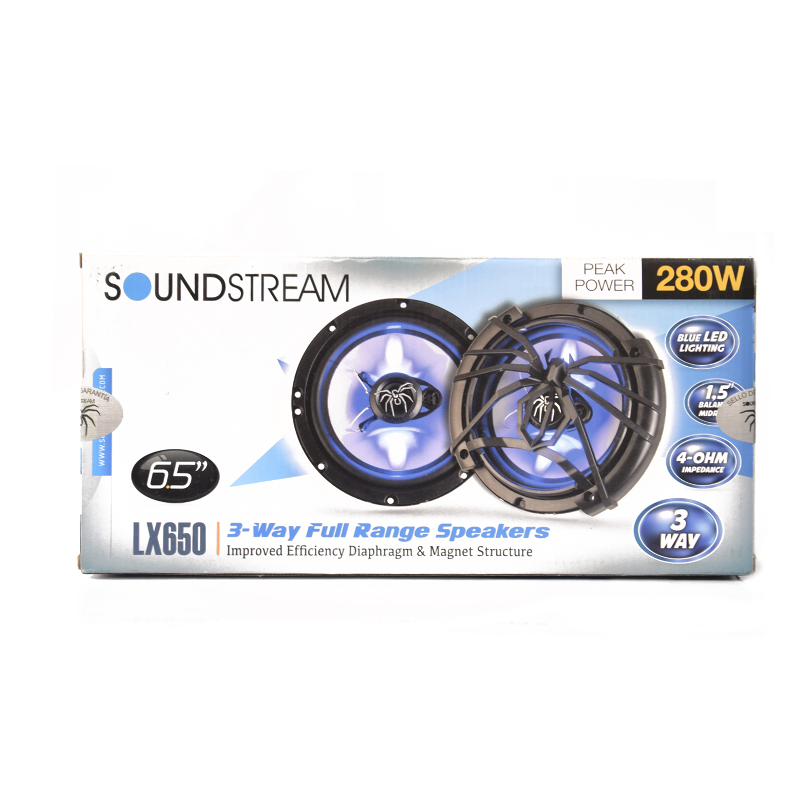 Bocinas 6.5 Para Puertas Soundstream Con Luz Led Lx650 280w