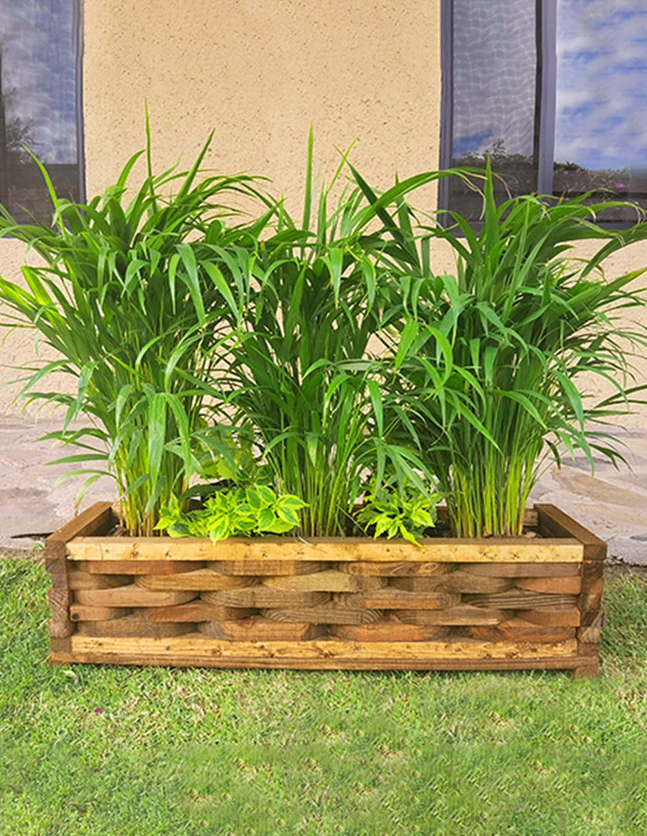 Maceta De Madera Jardinera Piña