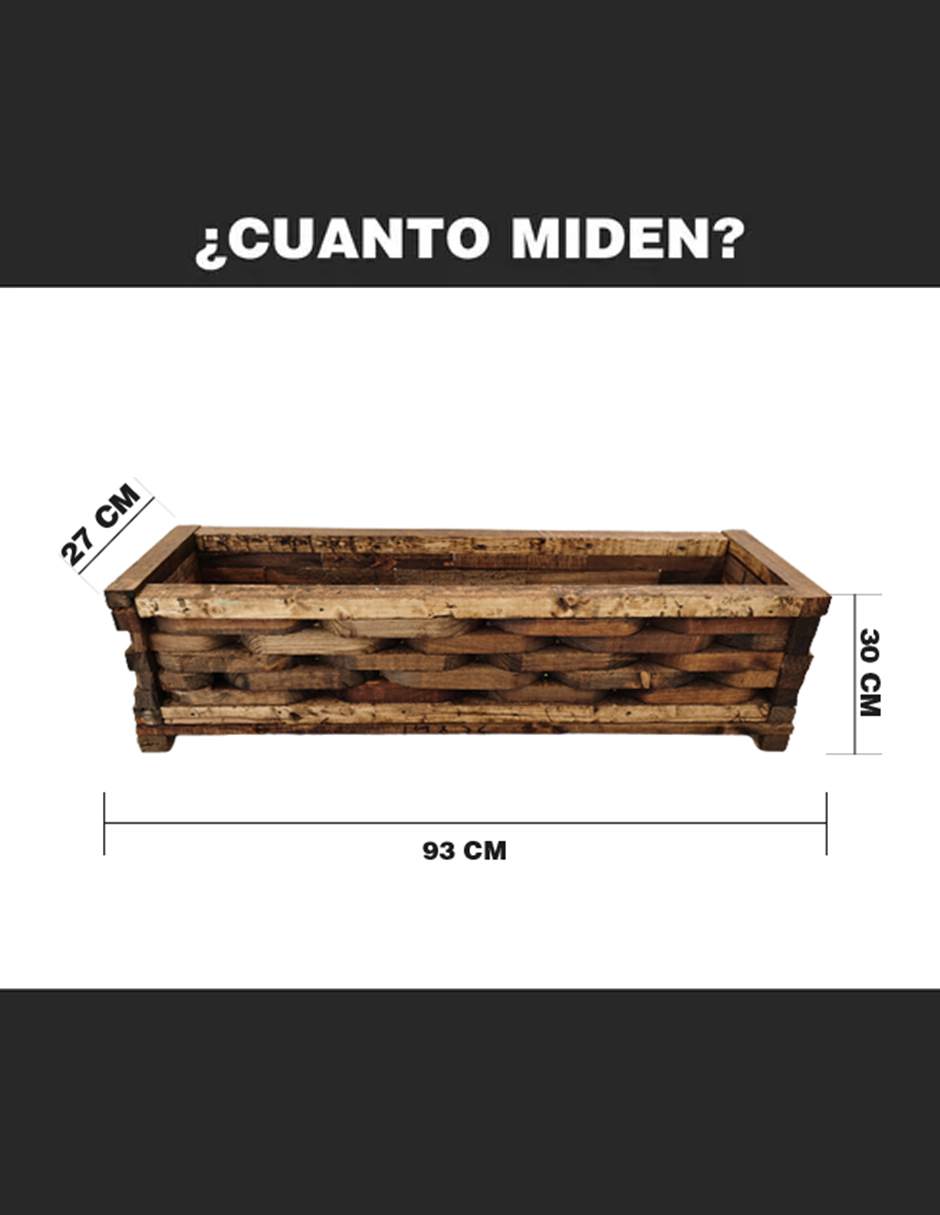 Maceta De Madera Jardinera Piña