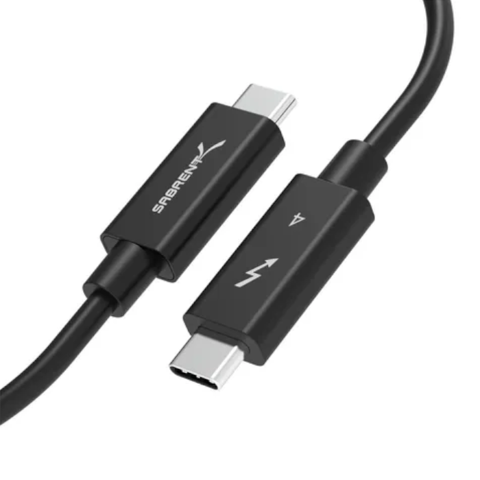 Cable USB-C Thunderbolt 4 Pasivo SABRENT 40Gbps 5A 20V (1Mt)