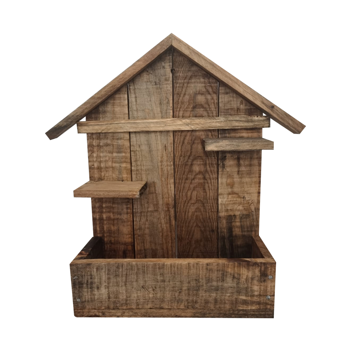 Maceta De Madera Tipo Casa Colgante