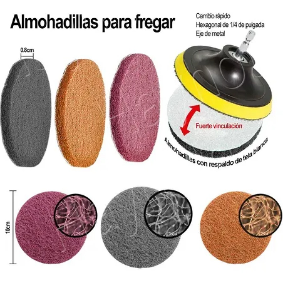 38pcs Esponjas Borlas Juego De Cepillos De Pulir Auto 3 In