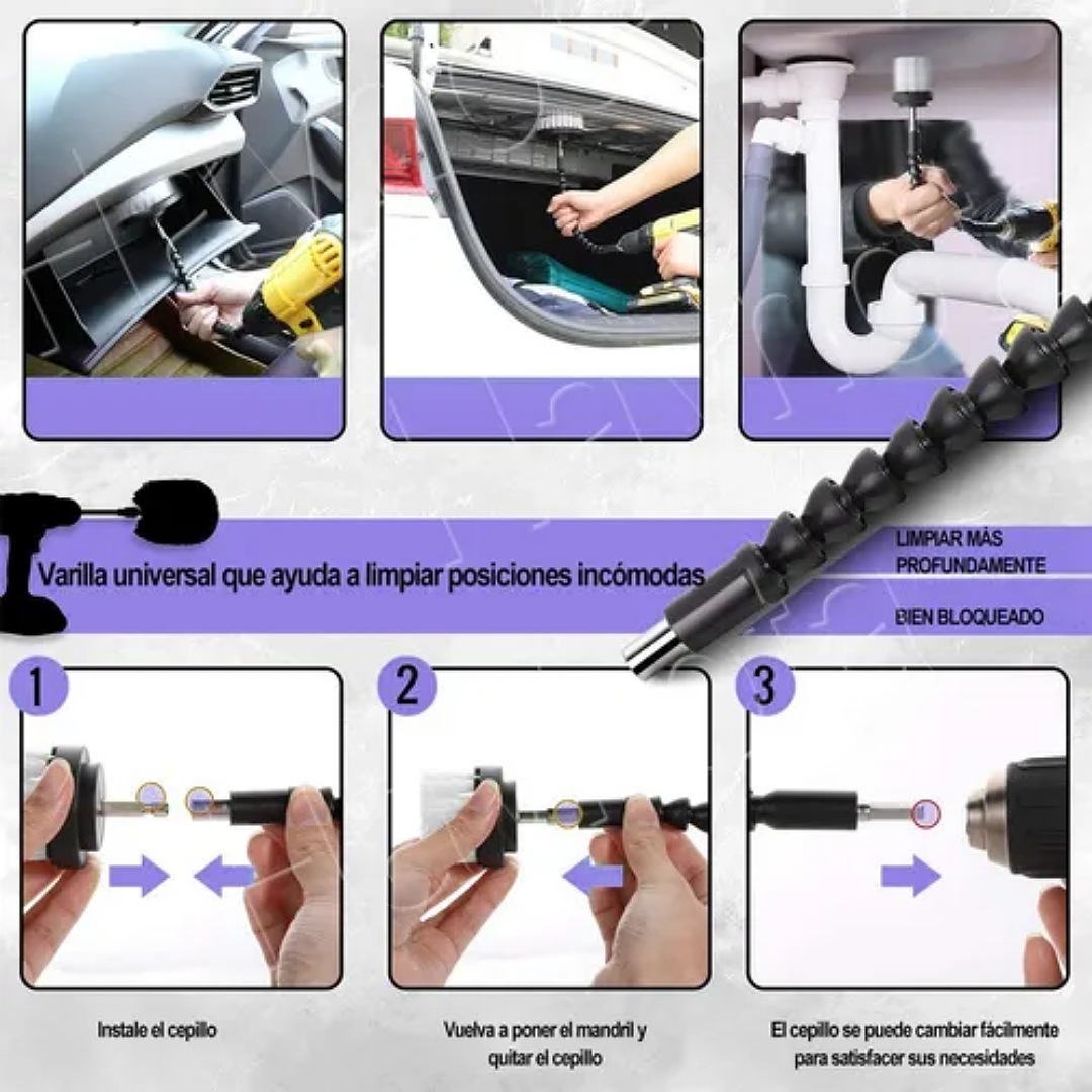 38pcs Esponjas Borlas Juego De Cepillos De Pulir Auto 3 In