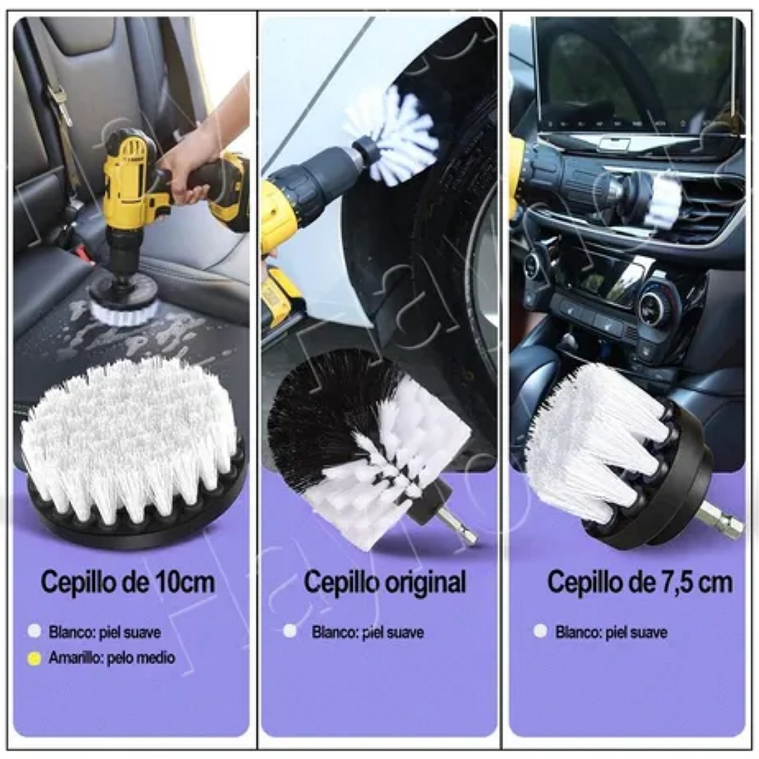 MateAuto Juego de 12 cepillos para alfombras de automóvil, cepillos para  detalles de automóvil, kit de limpieza interior del automóvil con tapicería  y