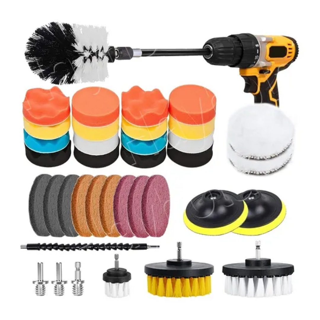 38pcs Esponjas Borlas Juego De Cepillos De Pulir Auto 3 In