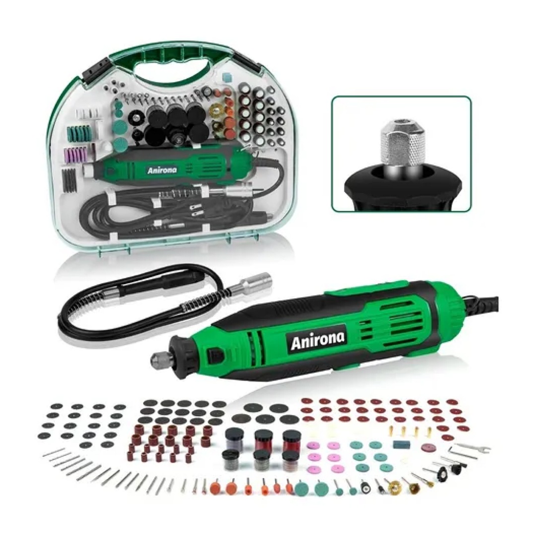 Mini Taladro Mototool Anirona Con 211 Piezas Tipo Dremel