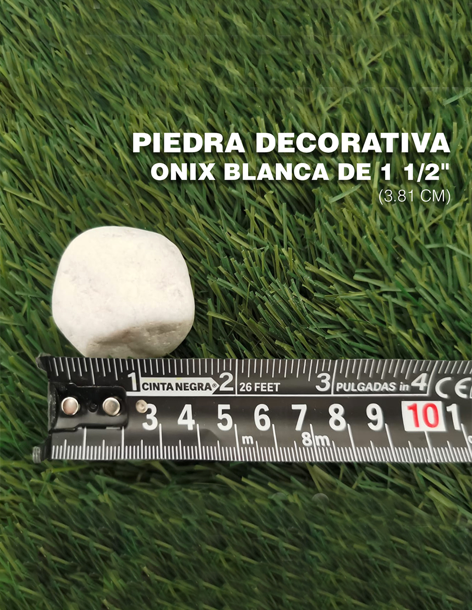 Piedra decorativa Onix Blanca de 1 1/2"