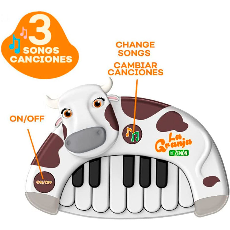 Piano La Granja De Zenon Musical Caballo Percheron vaca lola 