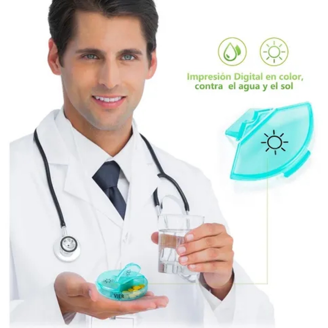 Pastillero Semanal 3 Tomas Español Organizador Pastillero