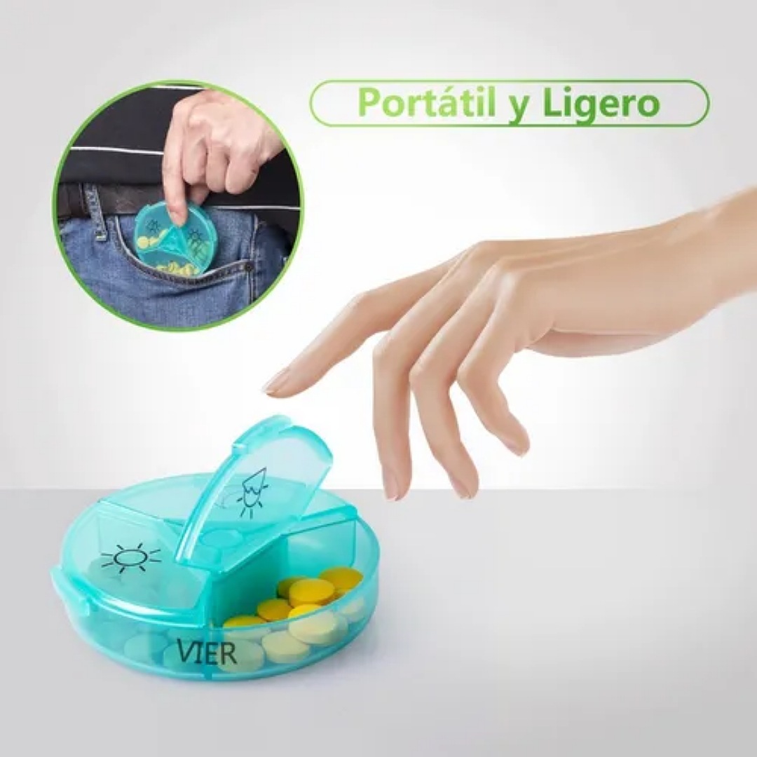 Pastillero Semanal 3 Tomas Español Organizador Pastillero