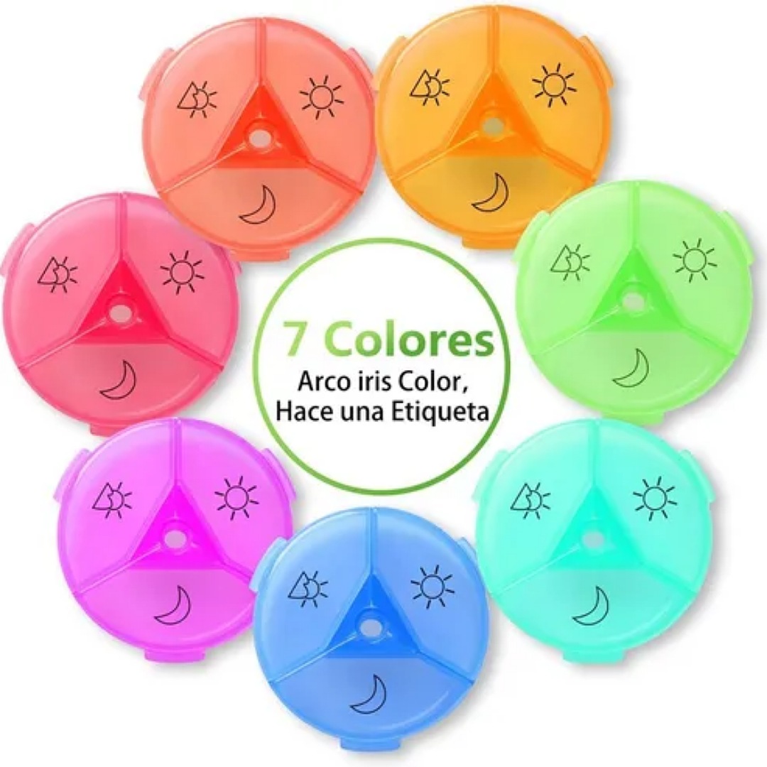 Pastillero Semanal 3 Tomas Español Organizador Pastillero