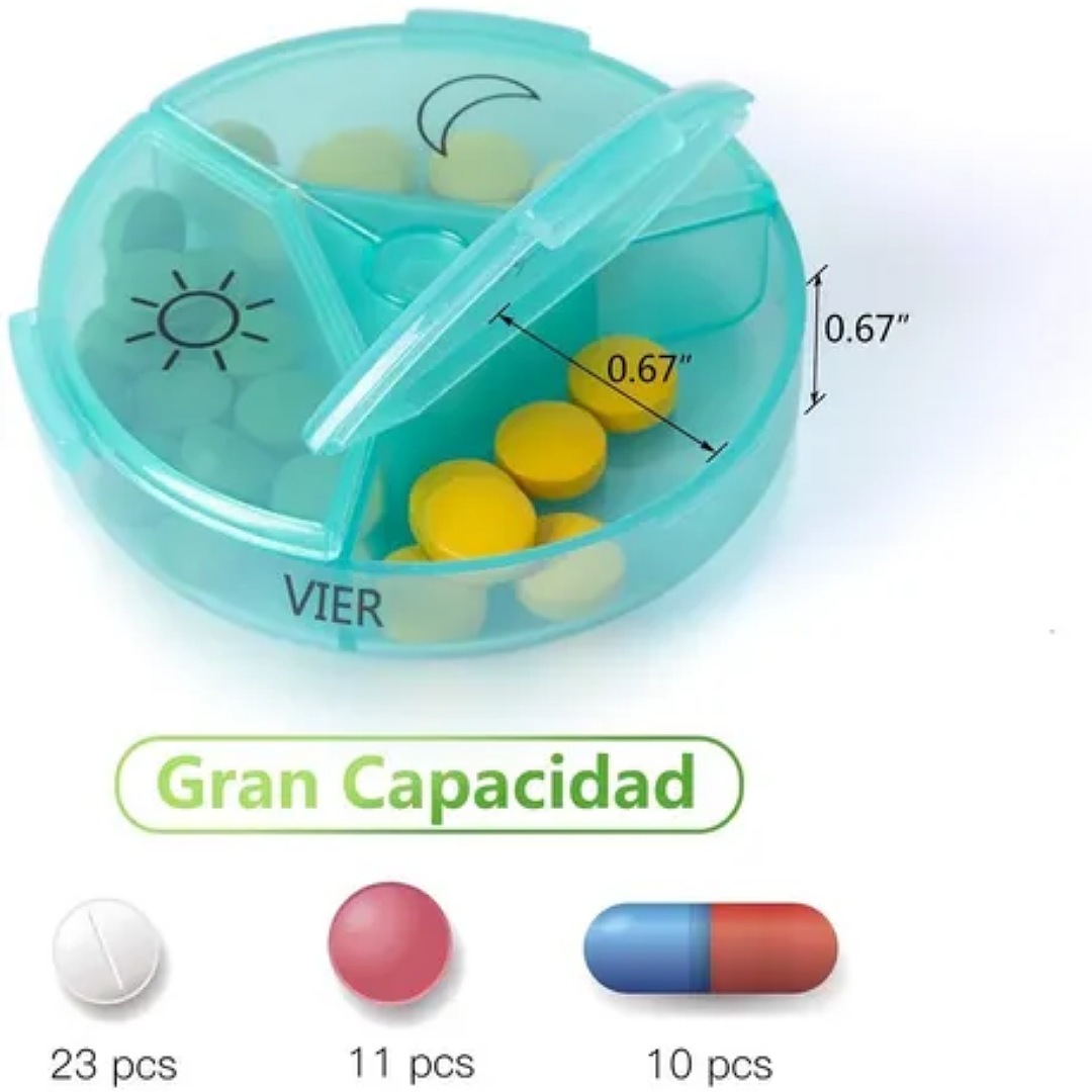 Pastillero Semanal 3 Tomas Español Organizador Pastillero
