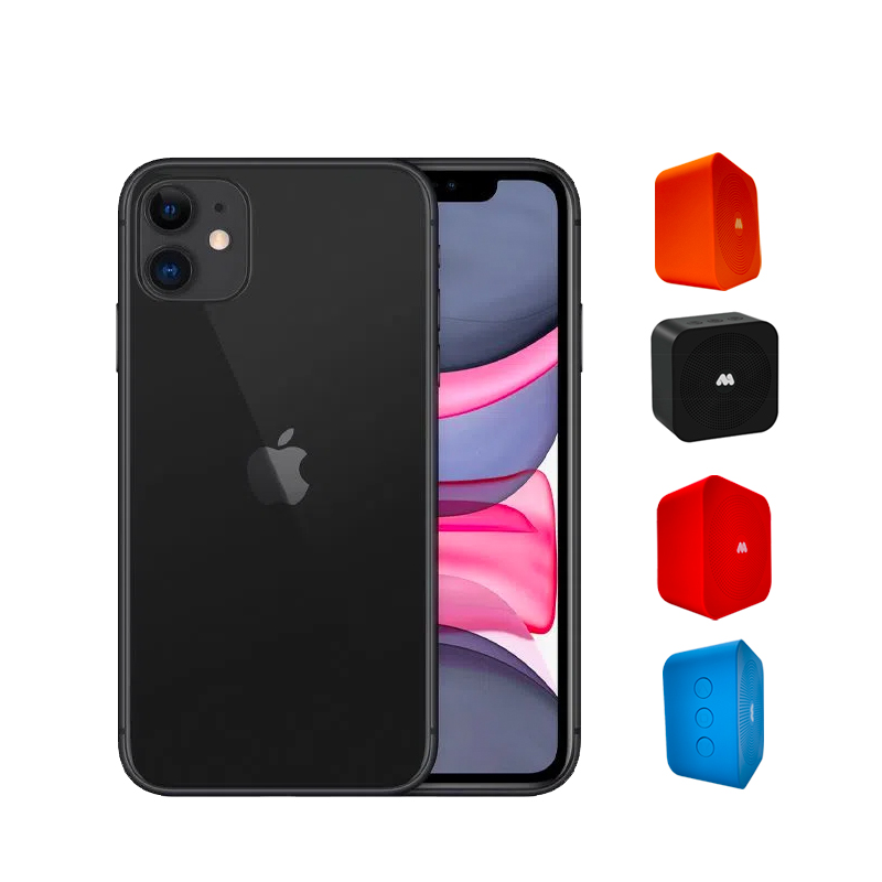 iPhone 11 64GB Negro Reacondicionado Grado (A,B) + MOBIME Bocina Portátil