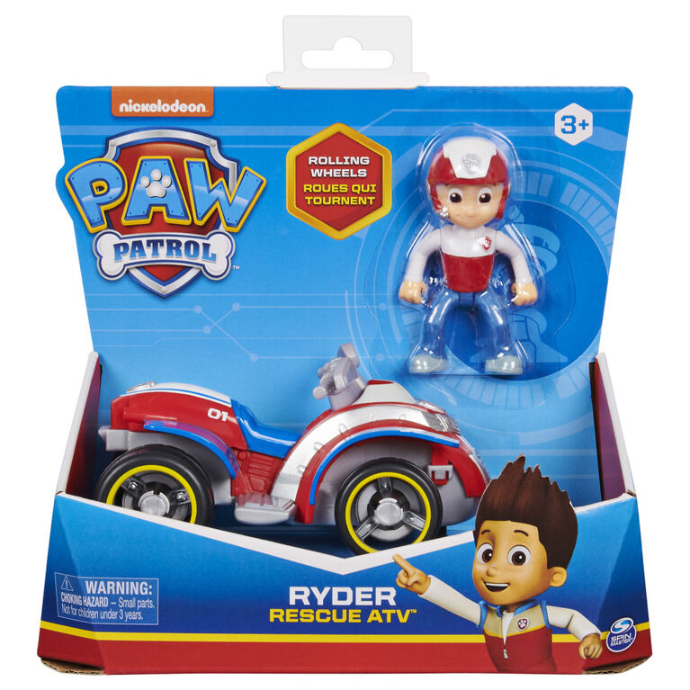 Paw Patrol Ryder Con Vehículo Atv Edición De Coleccion