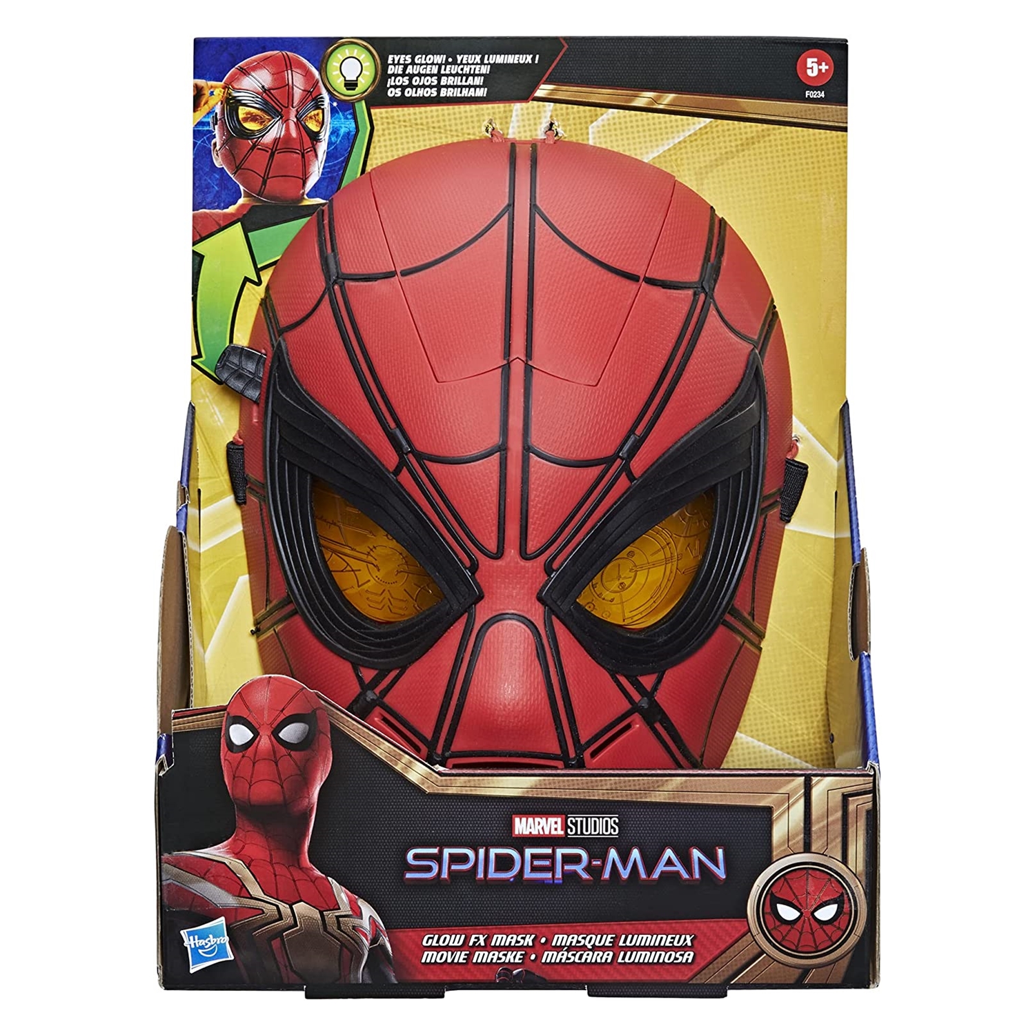 Máscara Luminosa Marvel Spider-man 25m Ojos Brillantes F0234 Hasbro