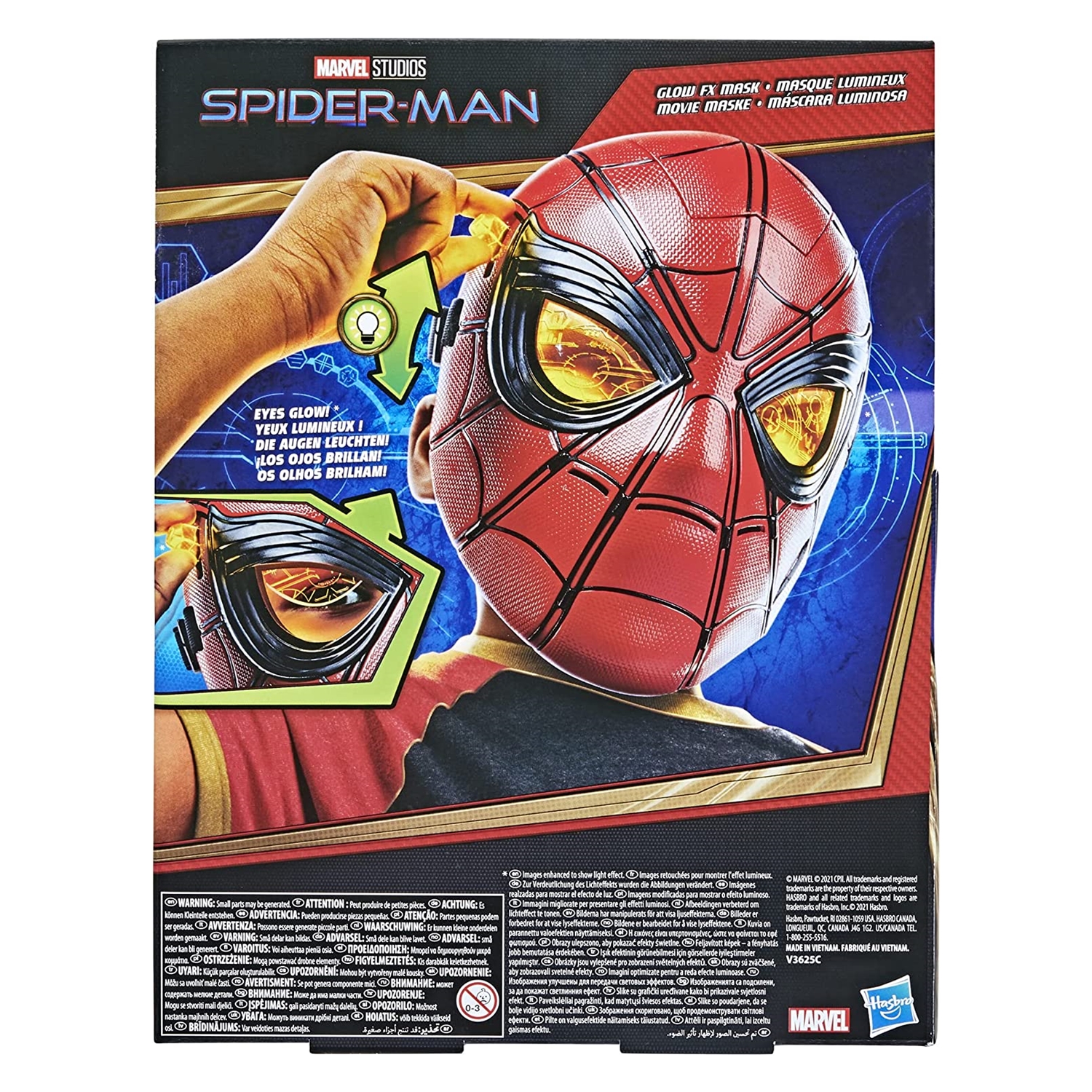 Máscara Luminosa Marvel Spider-man 25m Ojos Brillantes F0234 Hasbro