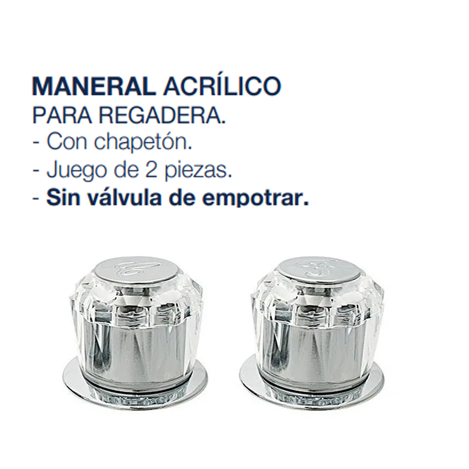 Juego De 2 Manerales Llaves Regadera C/chapeton Color Cromo