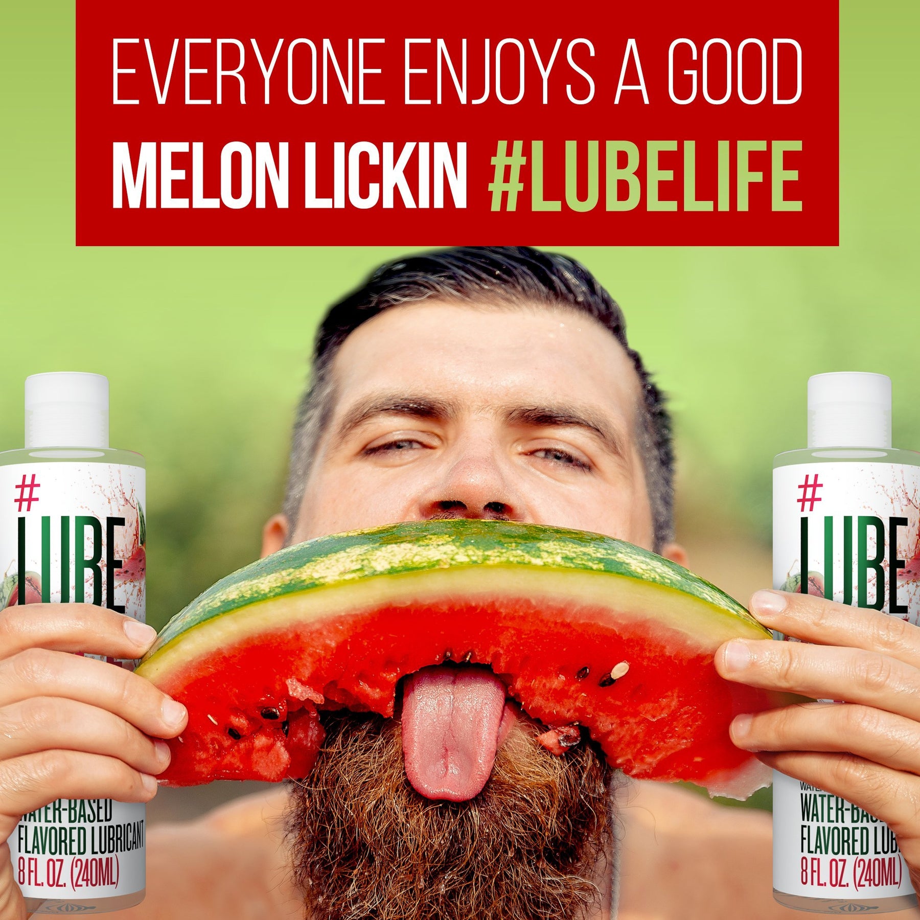 LUBRICANTE Lubelife WATERMELON / Lubricante Vaginal Anal Con Sabor A SANDIA  Base Agua 240ml 