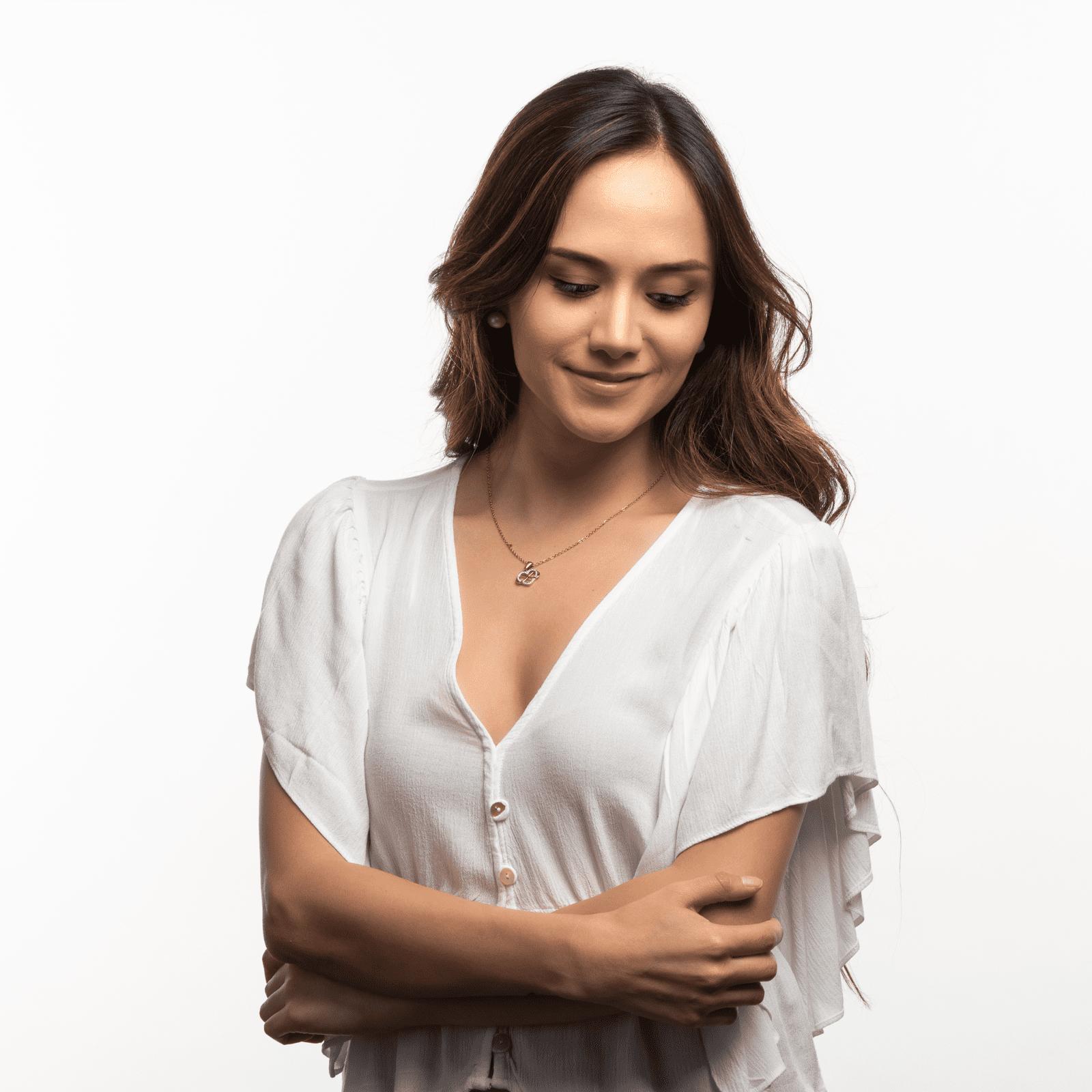 LuckyLy Collar de Mujer Corazón e Infinito con Zirconia Cúbica , Acero Inoxidable con Baño de Oro Rosa 18k, Cadena con Dije - Modelo Natty