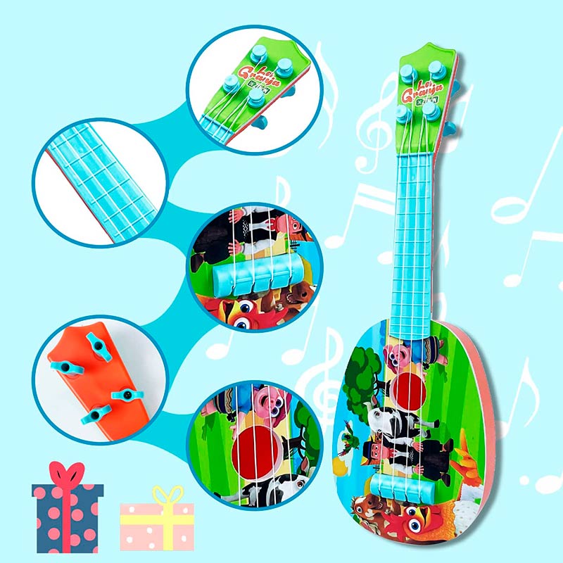 Juguete Mini Ukelele La granja de Zeneon de dibujos animados