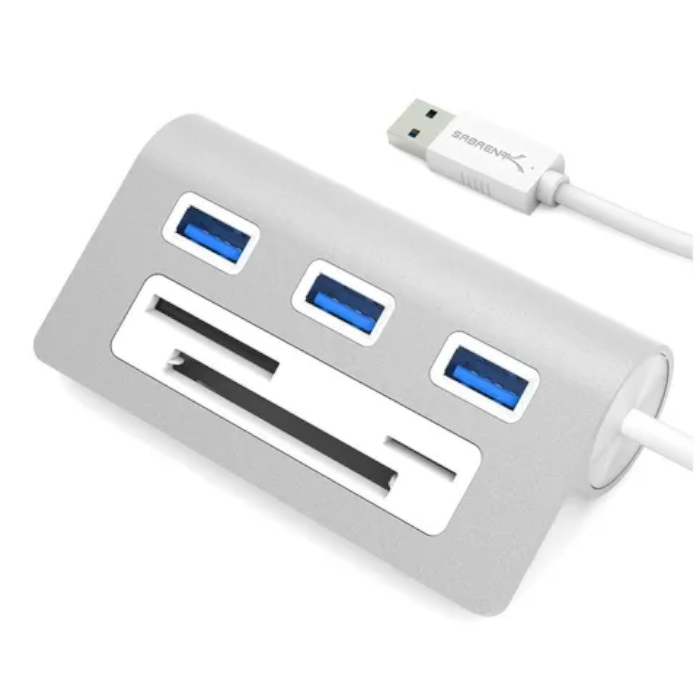 Hub Multipuertos USB 3.0 SABRENT lector memorias HB-MACR