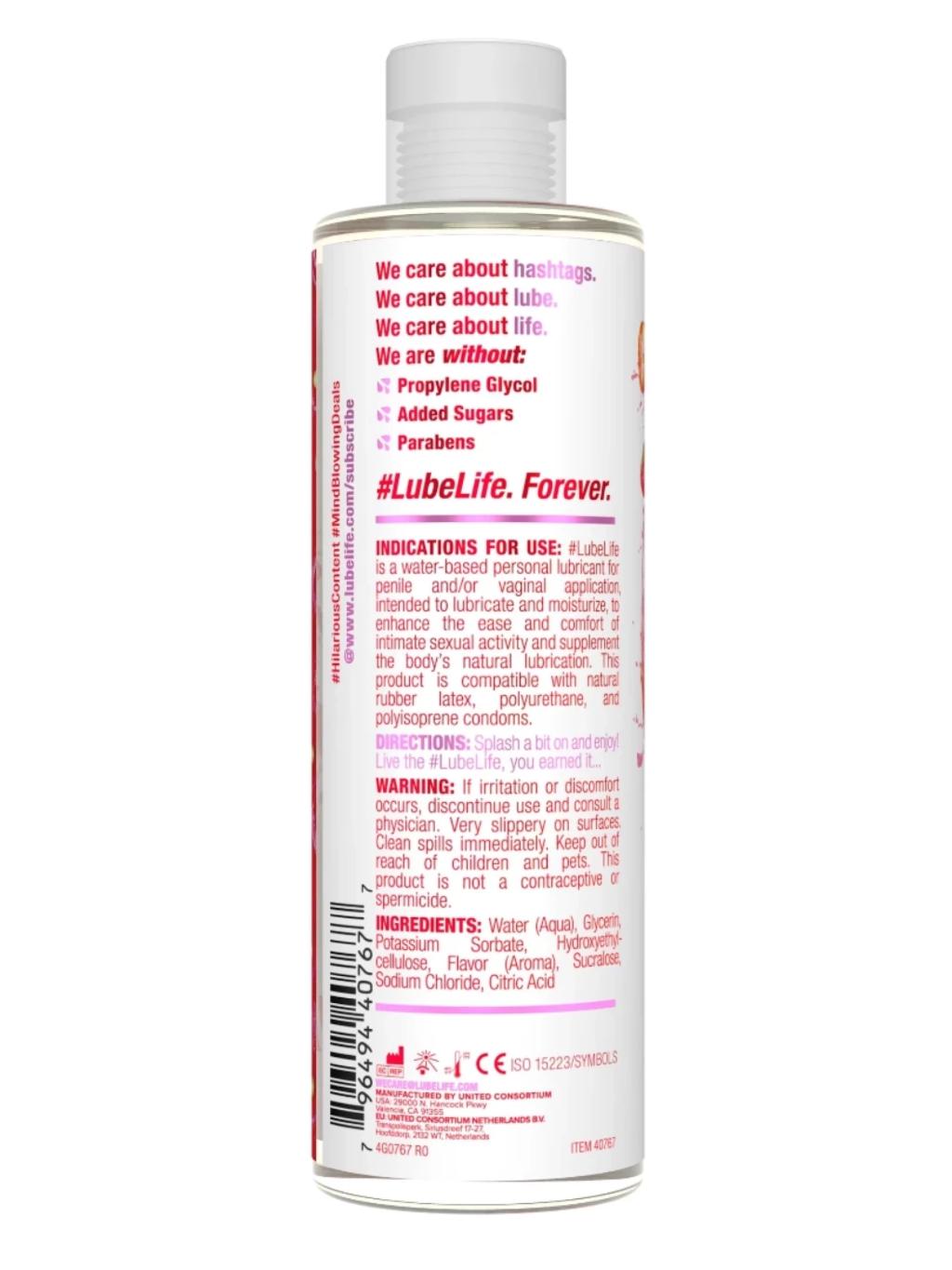 lubricante Lubelife sabor fresa /Lubricante Vaginal Anal Con Sabor a fresa Base Agua 240ml