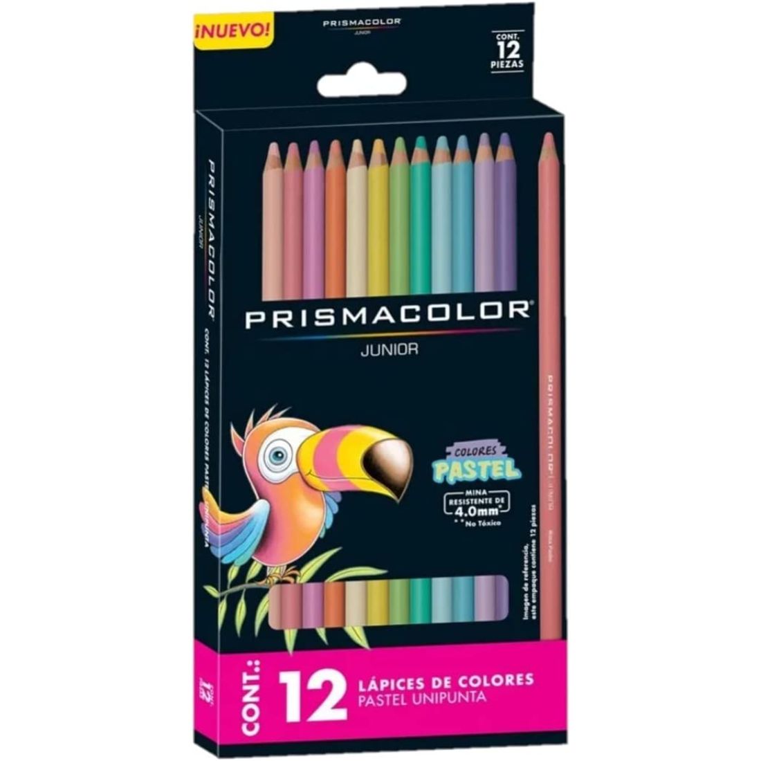 Lapices de colores pastel unipunta PRISMACOLOR JUNIOR con 12 pzas, nueva edición