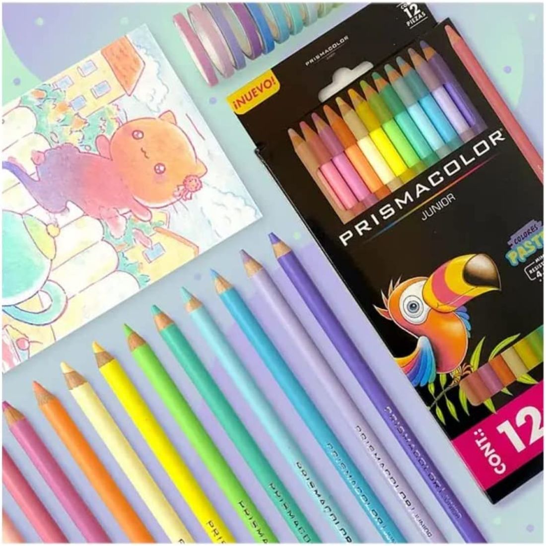 Lapices de colores pastel unipunta PRISMACOLOR JUNIOR con 12 pzas, nueva edición