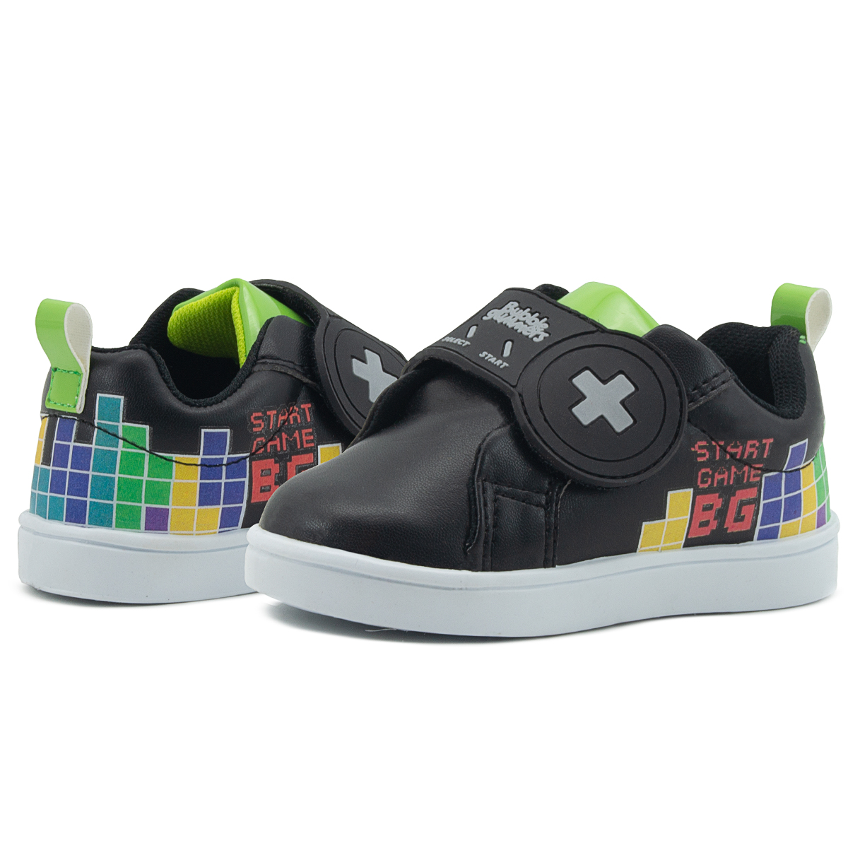 Tenis Gamer Niño Bubble Gummers Mike Negro/verde 14-19