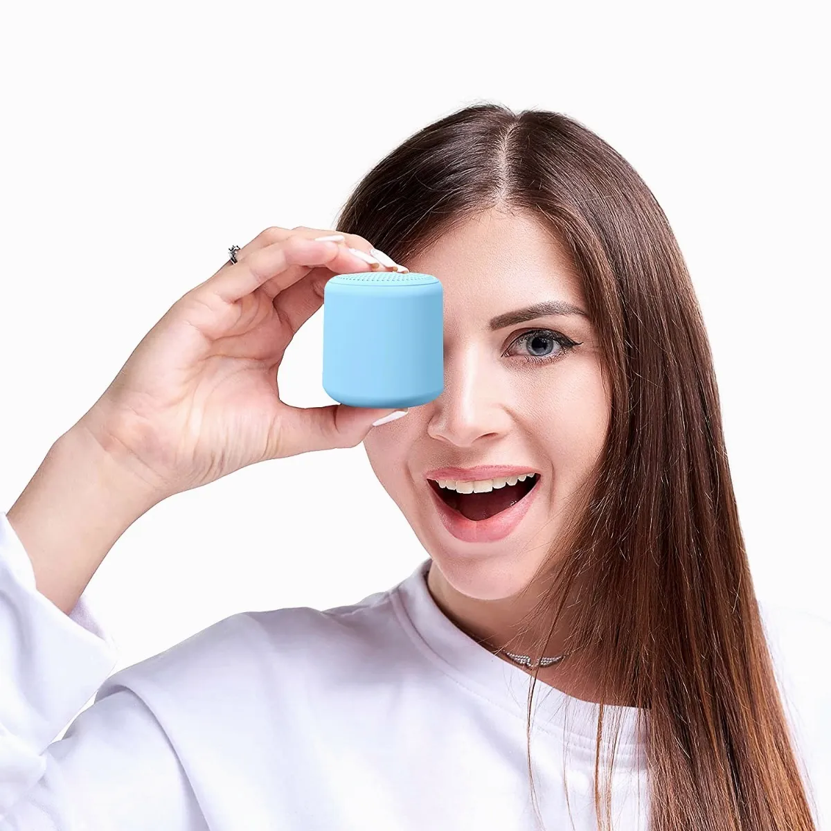 Mini Bocina Portátil Con Bluetooth Tws Audio Azul