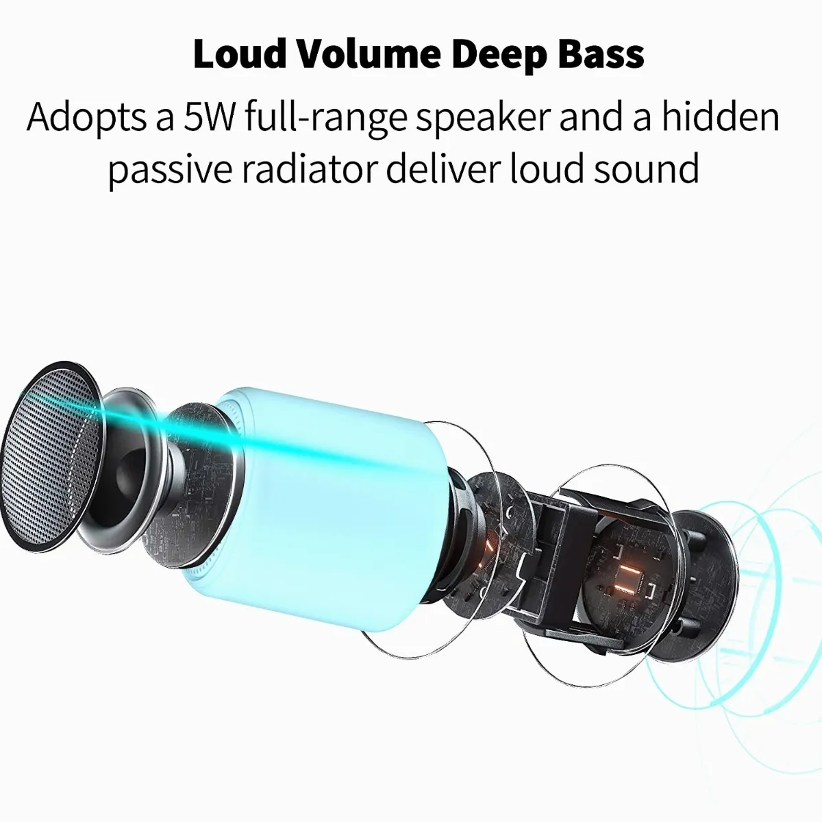 Mini Bocina Portátil Con Bluetooth Tws Audio Azul