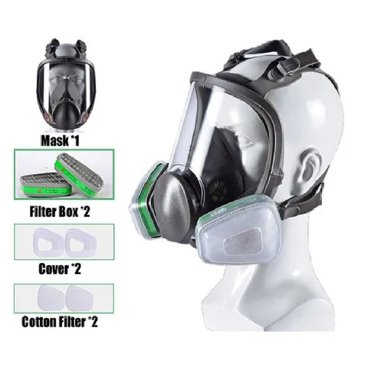 Mascarilla Facial Completa  Antigás Respirato