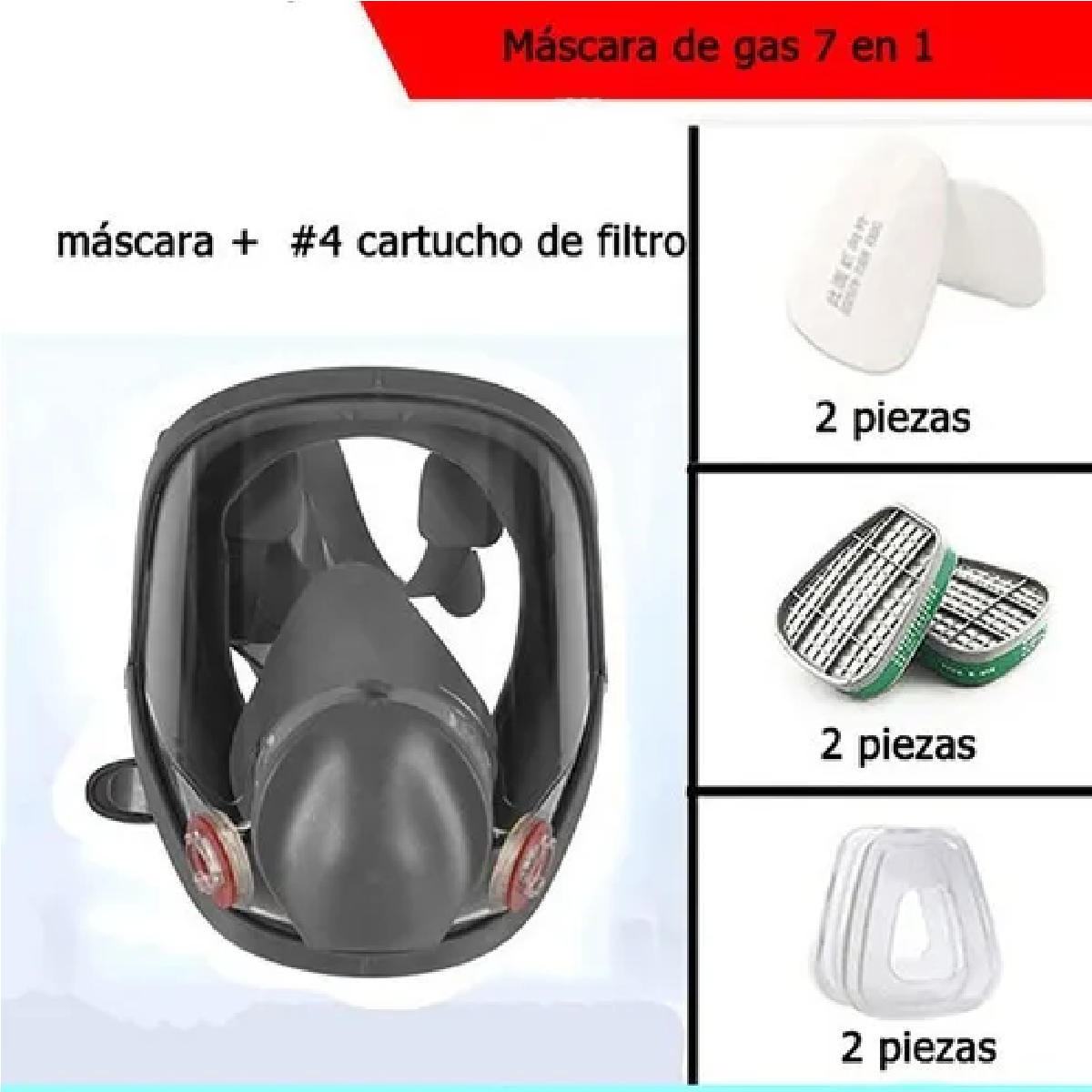 Mascarilla Facial Completa  Antigás Respirato