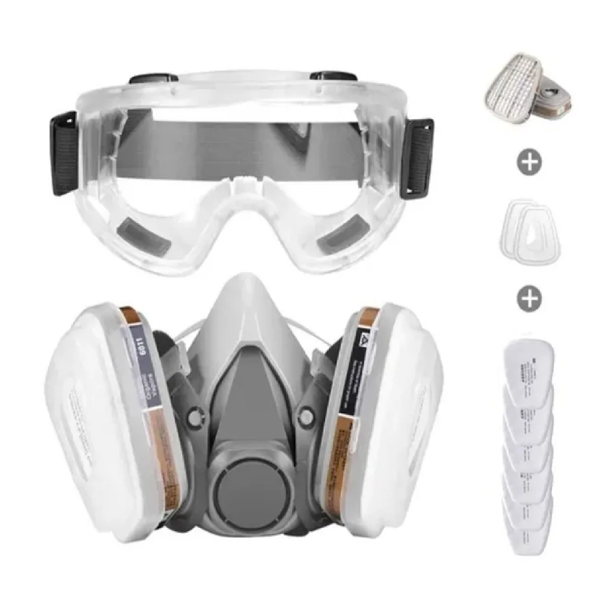 Máscara De Gas Respiración De Care Con Filtro Y Gafas