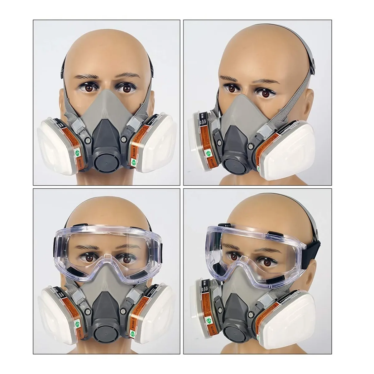 Máscara De Gas Respiración De Care Con Filtro Y Gafas