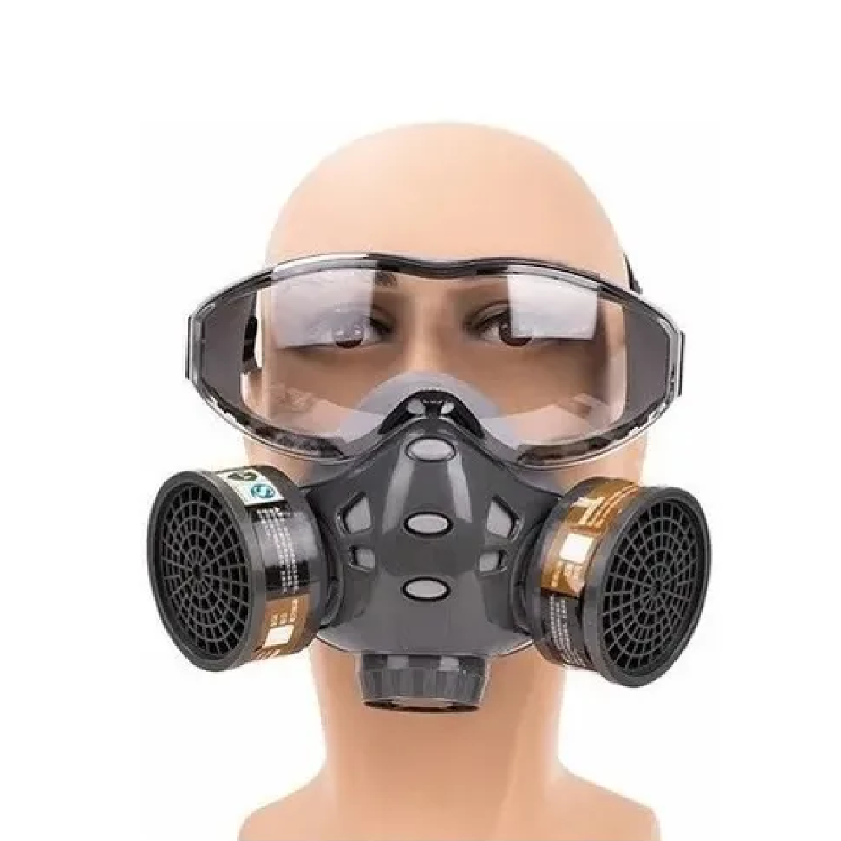 Máscara De Gas De Mascarilla Completo Con Par De Filtros