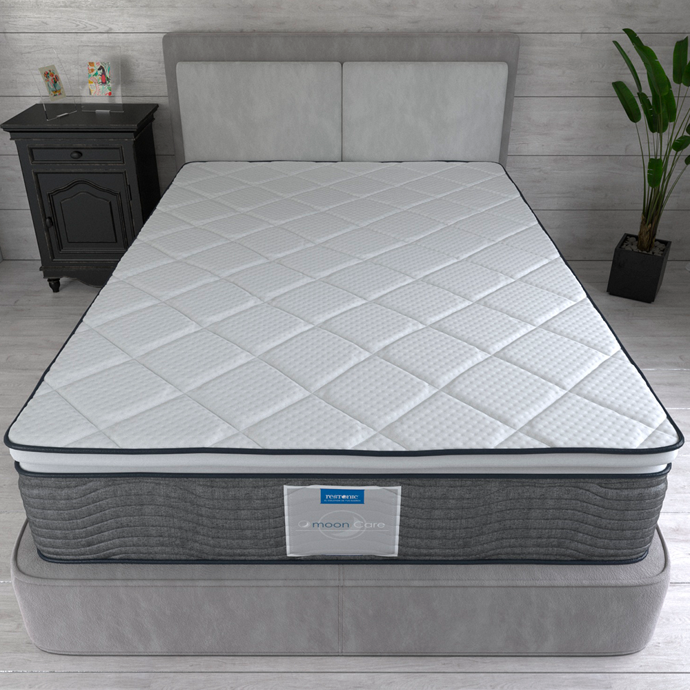 Colchón Restonic Matrimonial Santino Anti-Ácaros Ortopédico Confort + 2 ALMOHADAS DE REGALO