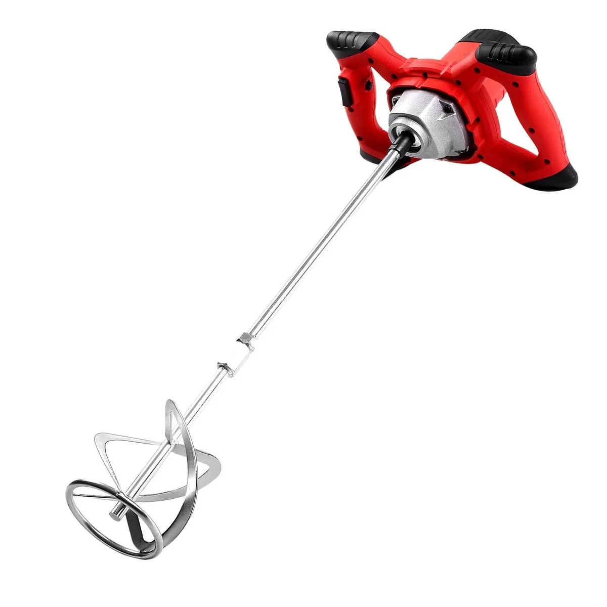 Mezcladora Eléctrica De Cemento/pintura Velocidad Ajustable Rojo