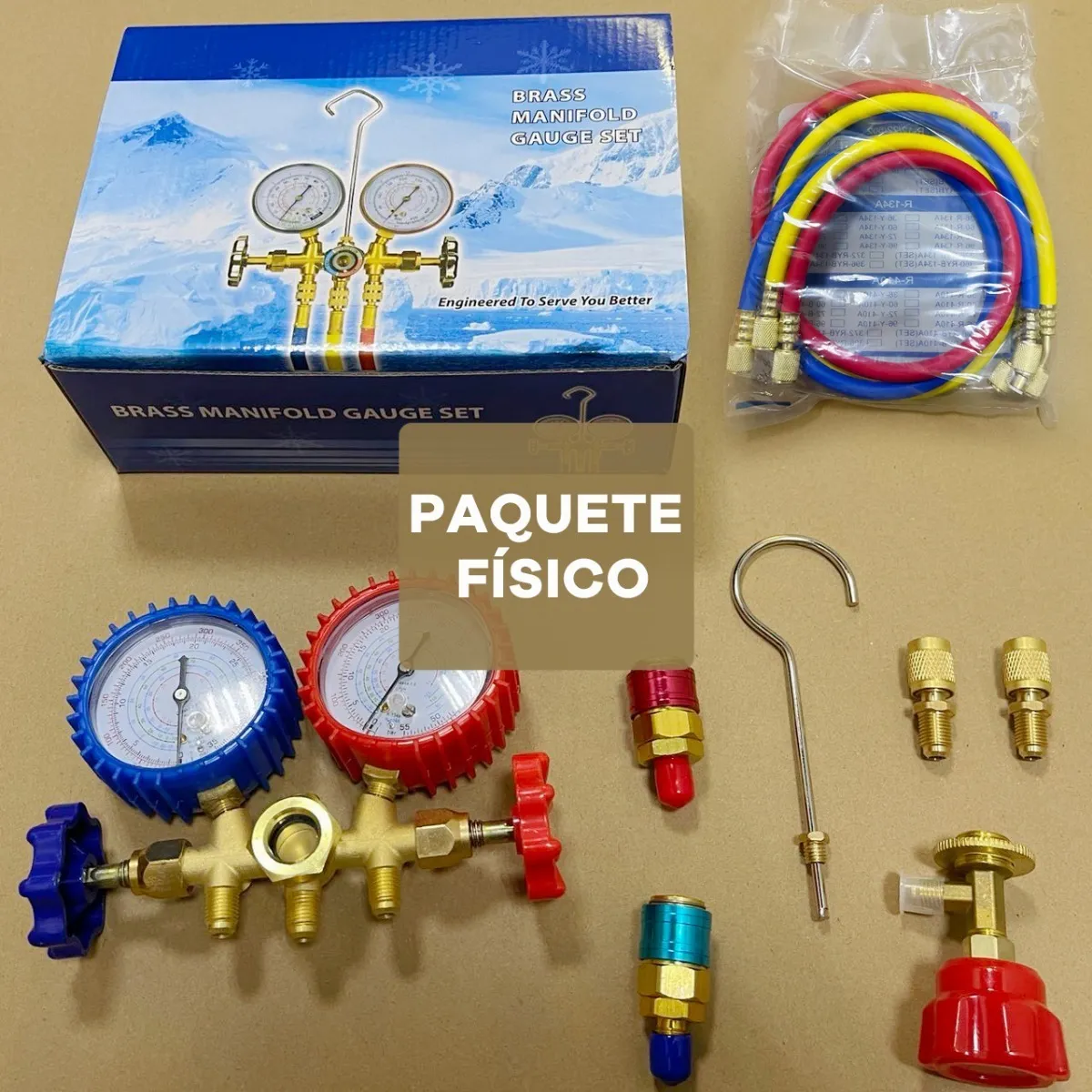 Juego Manometros Refrigeracion Manifold R134 R22 R404 R410