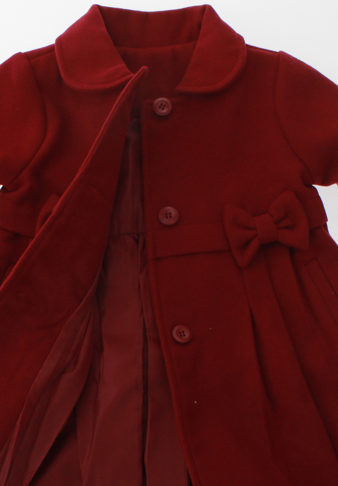 Abrigo Niña Rojo Forrado 3180 1 a 10 Años.