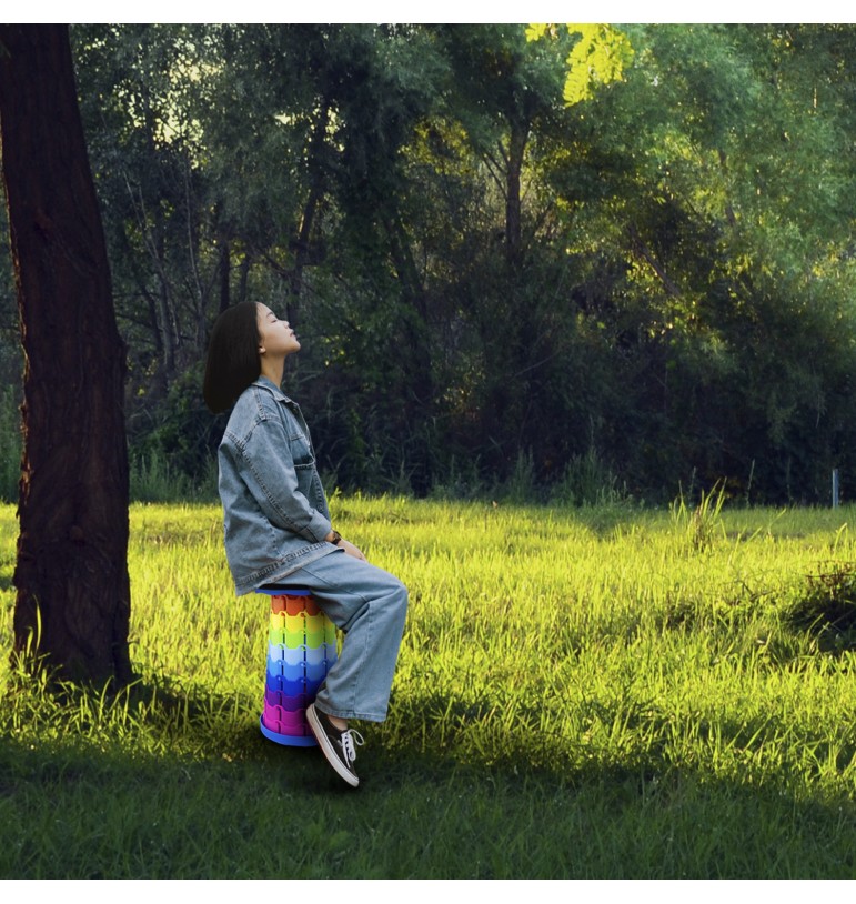 Banco Retractil Plegable Taburete Portatil Correa Ajustable