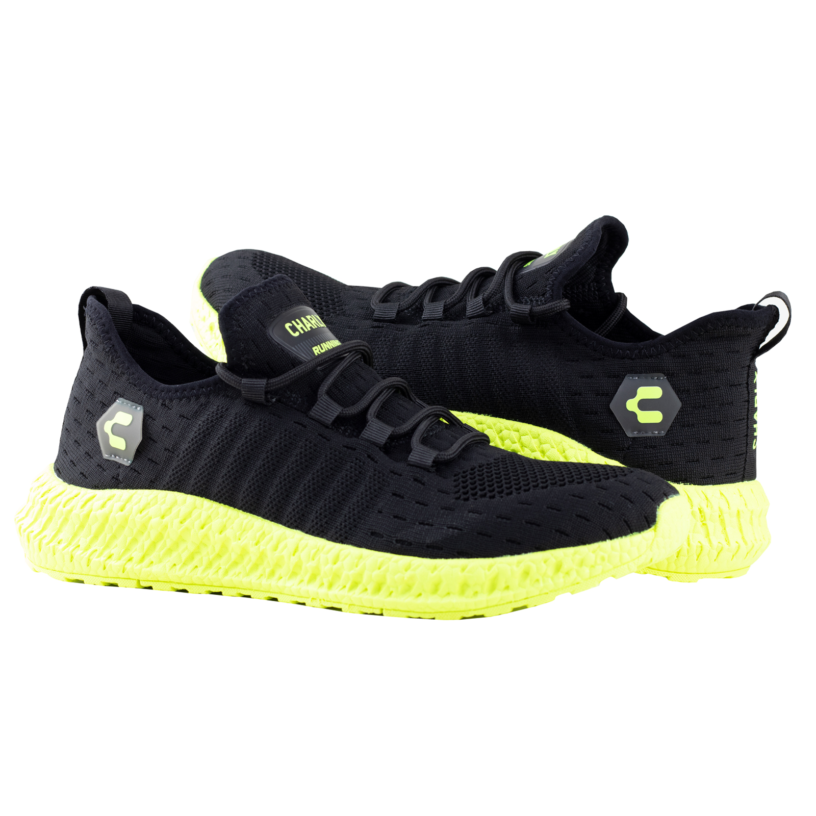 Tenis Hombre Charly Sport Running 1086108 Negro Limón Light
