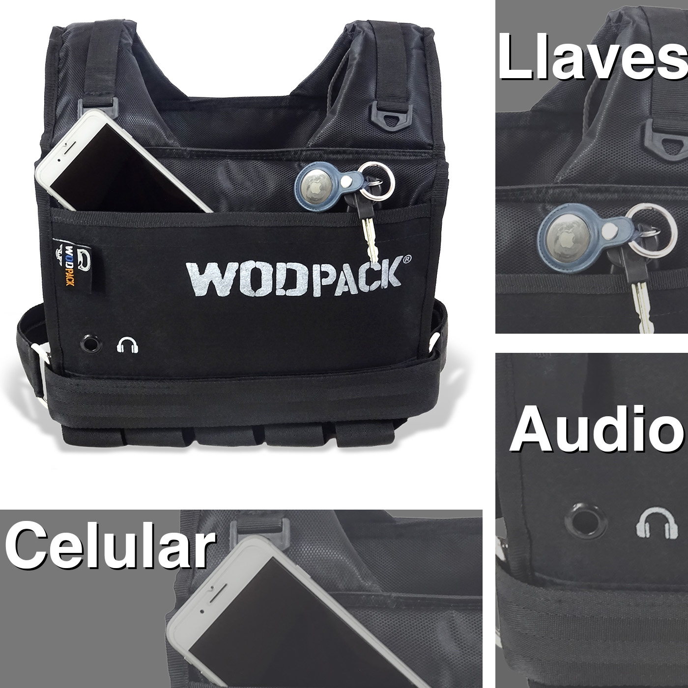 Chaleco de peso Elite 22 K Black WodPack®