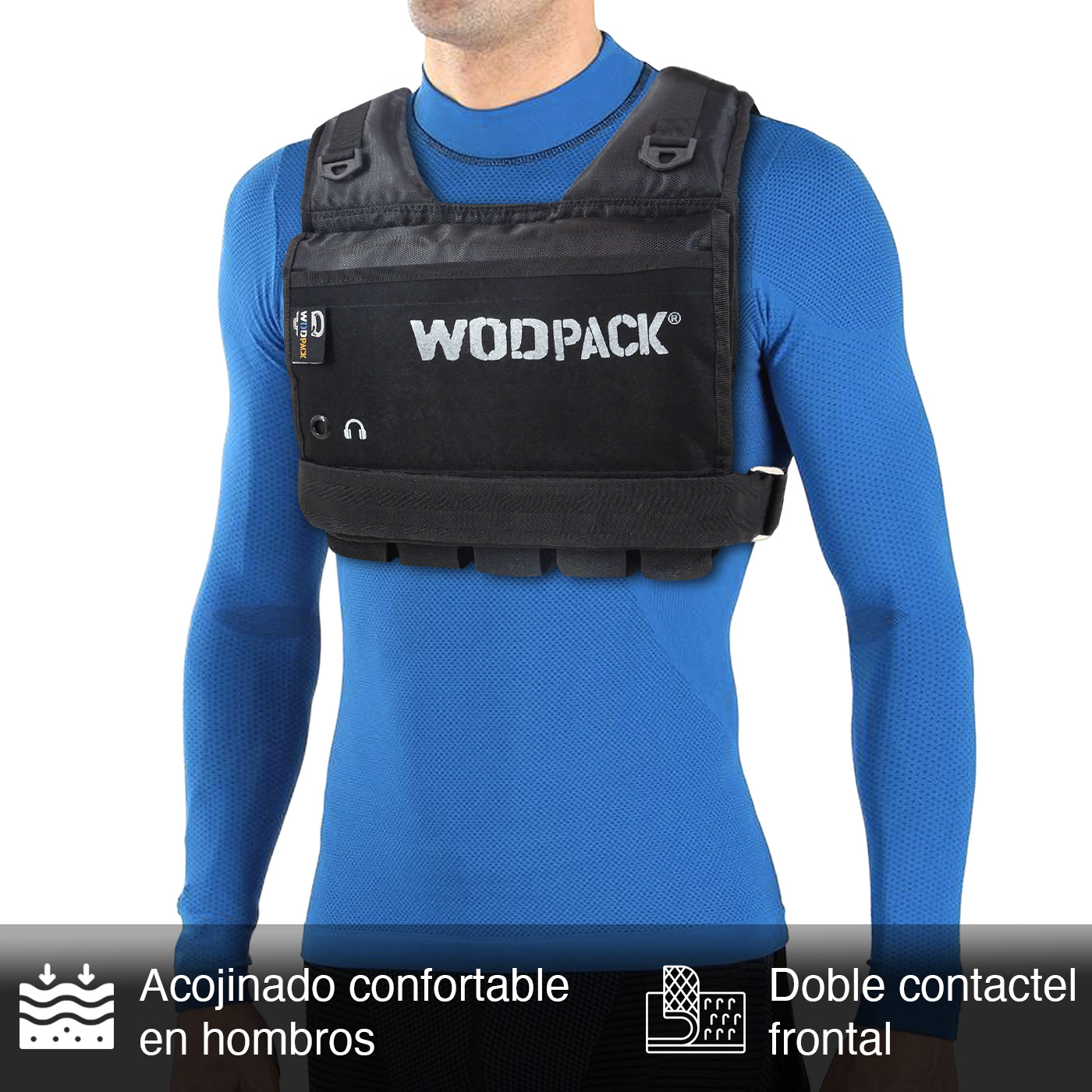 Chaleco de peso Elite 22 K Black WodPack®