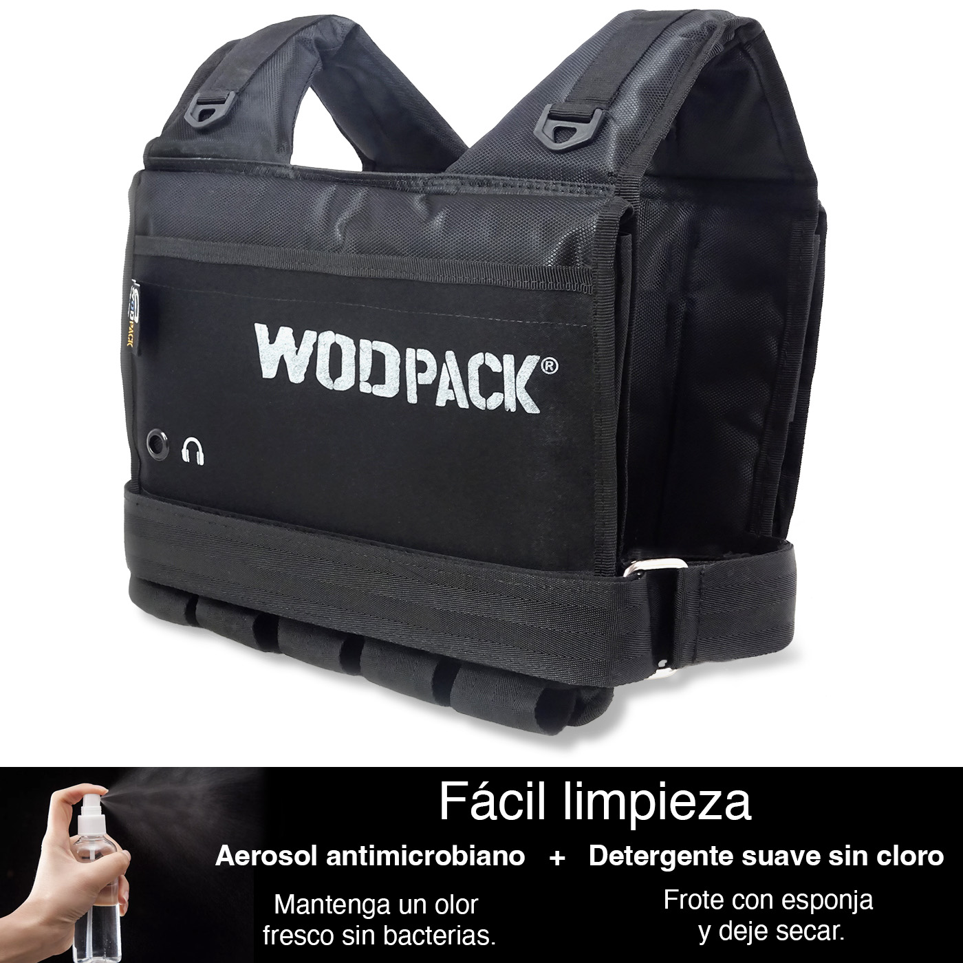 Chaleco de peso Elite 22 K Black WodPack®